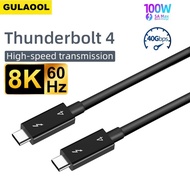 GULAOOL Coaxial Thunderbolt 4 Cable USB4 40Gbps USB C Cable Type C PD 100W 8K Cable Data Transfer USB-C Cable for Macbook Thunderbolt 4 Cable