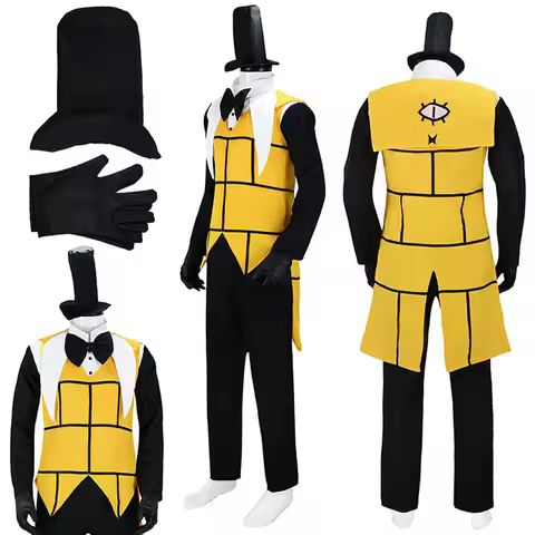Fantasia Bill Cipher Cosplay Clothing Cartoon Falls Of Gravity Disfraz Costume Adult Men Fantasy Hal