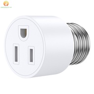 Light Socket 1250W Heat Resistant E26/E27 to 3 Prong Outlet Flame Retardant E26/E27 Bulb Socket Adap