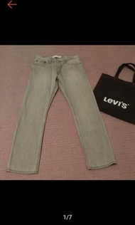 LEVI'S 514 型男必備 窄管 直筒 灰色 牛仔褲 33 九成新