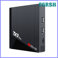 FGRSH TX9 Pro กล่องรับสัญญาณแอนดรอยด์10.0 6K HD แบรนด์คู่2.4G 5.8G WiFi กล่องสมาร์ททีวี AIIwinner H313กล่องสมาร์ททีวีปลั๊ก EU JNJNE