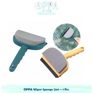 Oppa Wiper Sponge 2 in 1 - 1 Pcs Glass & Toilet Cleaner 2 in 1 - Double Sided Wiper Sponge