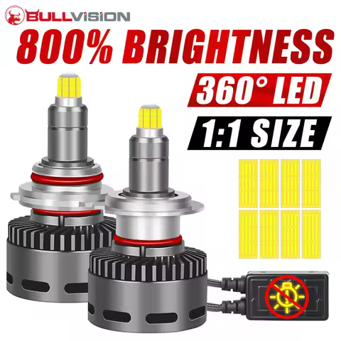 H11 H1 H7 LED 360 Canbus Car Headlight HB3 HB4 HIR2 9005 D2S D2H D4S Bi Led Bulb Motorcycle Accessor