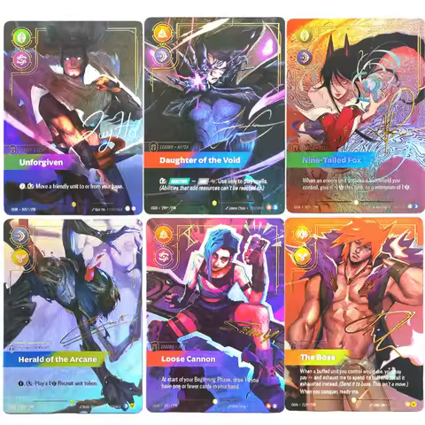 Proxy Riftbound League of Legends Origins Trading Card Game OGN Kai'Sa Ahri Jinx Sett Yasuo Teemo Si