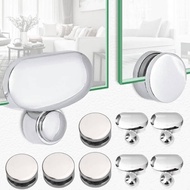 Versatile Design Options - No Drilling Require, Durable - Glass Fixed Accessories - Zinc Alloy Wall Mount Frameless Mirror Clip - Suitable for 3-5mm Glass