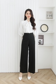 [NHẬP MÃ FALAZSOCIALT6 GIẢM 15% ĐƠN 0Đ] Quần ống rộng dáng dài cạp khóa chìm chất tuyết mưa mát mẻ h