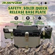 RAPIDO Aluminium Top Box Motorcycle 45 Liter Box Motor 45L 37L 55L Waterproof Tong Lc135 Y15zr Rs150
