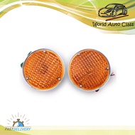 ไฟหรี่ ข้าง ทรงกลม แบบสกรู เลนส์สีส้ม 2 ชิ้น ขนาด 4.5นิ้ว Jeep Aftermarket Parts Willys Jeep CJ3 CJ