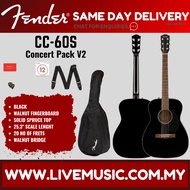 Fender CC-60S Concert Acoustic Guitar Pack - Black (CC60S/CC 60S)