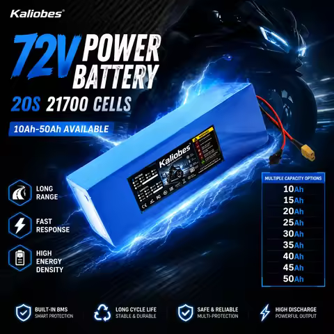 72V 21700 Lithium Ion Battery 20S Battery Pack 10Ah 15Ah 20Ah 25Ah 30Ah 35Ah 40Ah 45Ah 50Ah With Sma