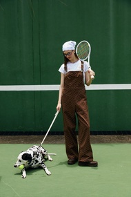 POLKA DOT OVERALL เอี๊ยมกางเกงลายจุด สินค้าพร้อมส่ง