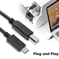 USB-C to USB-B 2.0 Printer Cable Scanner for Epson Canon /USB Type-C to Printer Cable 1.5 Meter Type