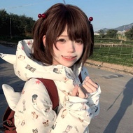Slender Beauty Wig Full Headgear Layered Short Hair hanni Same Style Cute Girly bobo Head Full Wig