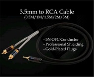 ［實體商店］HiFi Grade 3.5mm to RCA Cable, RCA to 3.5mm, 3.5mm轉RCA訊號線, RCA轉3.5mm, 3.5mm轉紅白線
