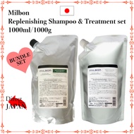 Milbon Replenishing Shampoo &amp; Treatment set 1000ml 1000g refill