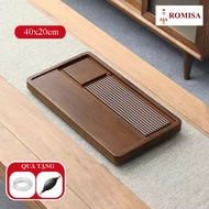 ⚡Khay đựng ấm chén KT01 Khay trà gỗ Khay để ấm chén bằng Gỗ tự nhiên có lỗ thoát nước tự động