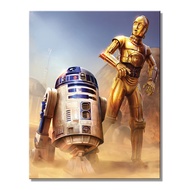 Star Wars C-3P0 & R2-D2 Tin Sign - Nostalgic Vintage Metal Wall Decor 20*30cm