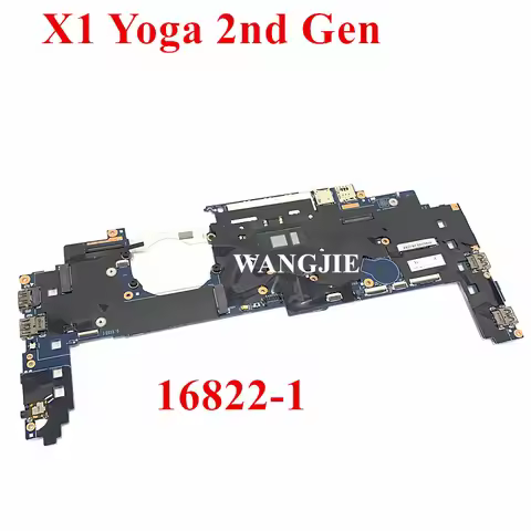 100% Working Laptop Lenovo ThinkPad X1 Yoga 2nd Gen I7-7600U 16GB Used Motherboard FRU 01AX856 01LV1