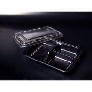 Bento Compartment Takeaway Box with Lid +-50pcs / Disposable Lunch Box / 1 Cavity, 2 Cavity, 3 Cavit
