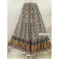 bangkok plus size floral maxi skirt 8630B skirt women skirt plus size floral skirt long skirt