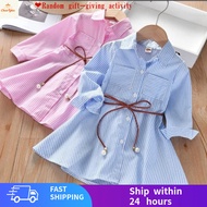 【免运费】GIRLS' DRESS 1-12 YEARS MORRI DRES FREE BELT CHILDREN'S DREES KOREAN STYLE GIRLS' SHIRTS