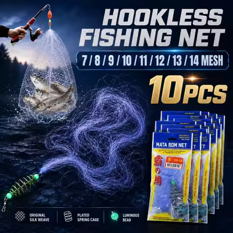 High Strength Shoal Fishing Net Trap Overlap Mesh Cast Gill Feeders Bionic Design Outdoor River Lake