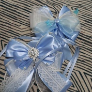 Blue sky bow decorates the lightstick of the band Treasure ZB1 Boynextdoor Seventeen SHINee EXO