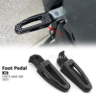 New Motorcycle Accessories Rear Foot Pegs Rests Passenger Footrests CNC For Yamaha X-Max300 X-MAX 300 XMAX300 XMAX 300 2023 2024