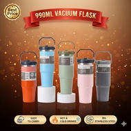 900ml 304 Stainless Steel Handheld Thermal Insulated Vacuum Tumbler Mugater Bottle with Straw Handle