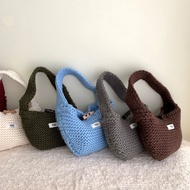 Korean Blogger Hand One Korean Small Handbag Female Knitted Wool Bag Clutch Bag Earphone Bag