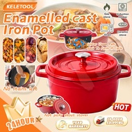 Non Stick Oval Dutch Oven Enameled Cast Iron Deep Pot with Lid for Sourdough Bread Braising Simmerin