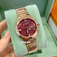 [Original] BNB10695-2567S Elegance Women Watch with Purple Dial and Rose Gold Stainless Steel