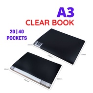 [ A3 CLEAR BOOK ] PP HARD COVER CLEAR BOOK (NON REFILLABLE / REFILLABLE) /A3 DISPLAY BOOK FOR FILLIN