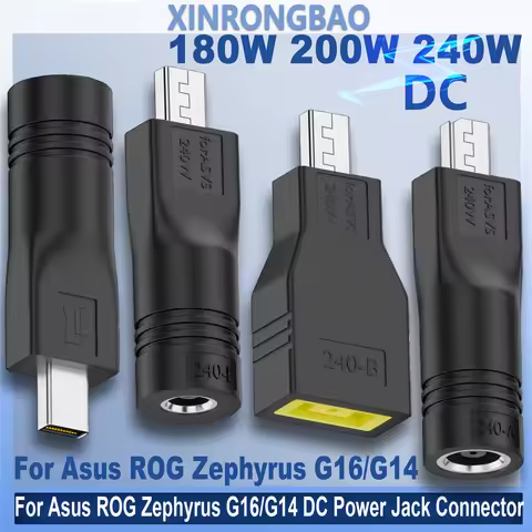 240W Laptop Power Adapter DC Female To Asus Square Mouth Adapter Jack Converter For ROG16 14 Air Not