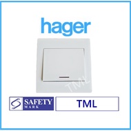 Hager Water Heater Double Pole DP Single Switch 20A with Neon 1Gang 1Way 2Way 1G1W 1G2W