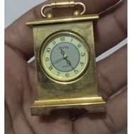 Luxury antique vintage decorative mini clock with 23k gold plating