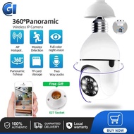 〖qulei electron〗CCTV Bulb Camera Wifi Wireless Connect to Cellphone Home Security IP Camera 360 Panoramic Cam