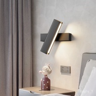 Wall Lamp Bedroom Bedside Lamp Simple Modern Creative Lamps Rotating Stairs Aisle Living Room Study Background Wall Lamp