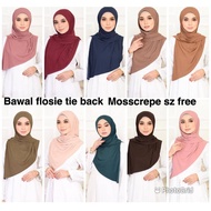 tudung bawal instant floise tie back bawal instant bawal sarung