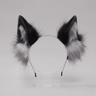 FAQIS Lolita. Băng đô tai mèo JK. Động vật Băng đô cho chó sói Ngọt ngào Lông nhung Mũ cosplay lông 