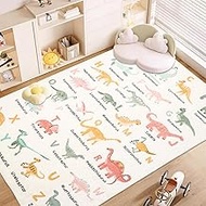 Dinosaur Rug ABC Animal Kids Play Mat Large Alphabet Bedroom Carpet Cartoon Dino Alphabet Playtime C