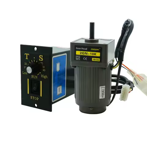 6W Micro AC Motor 220v 50/60hz Asynchronous Motor Induction Motor Shaft 8mm + Speed Controller 1350R