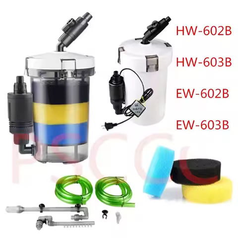 SUNSUN HW-602B HW-603B Super Quiet 6W 400L/H Aquarium Fish Tank External Filter Canister Outer filtr