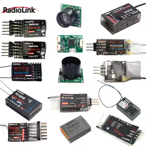 RadioLink R6FG/R6DS/R6DSM/R7FG/R8FM/R9DS/R12DS/R12DSM 2.4GHZ Receiver and Byme A/Byme D/Su04/OSD Mod