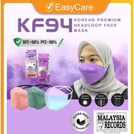 EASYCARE KF94 HEADLOOP MASK 4PLY KF94 HIJAN MASK Korea Adult Mask Head Loop Fish Face Mask Hijab Mask Pelitup Muka KF94