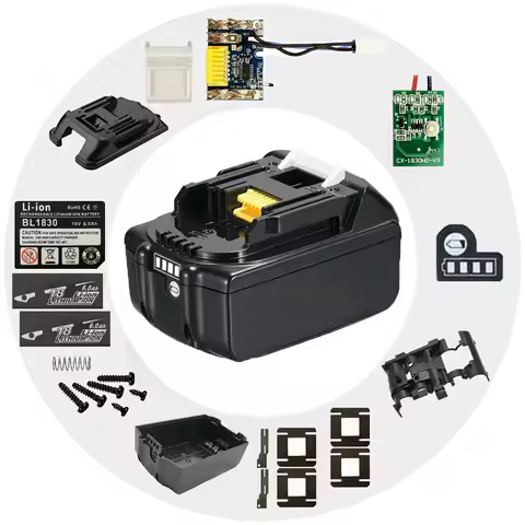 Li-ion Battery Case Box Charging Protection Circuit Board PCB For MAKITA 18V BL1830 3Ah 4Ah 5Ah 6Ah