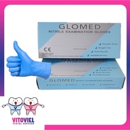 Glomed Nitrile Gloves extra Small (Blue Slim)