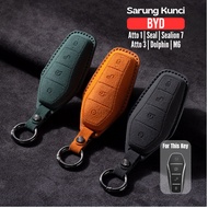 BYD Ato 1 Key Cover, Seal, Sealion 7, Ato 3, Dolphin, M6 Suede Cover Key