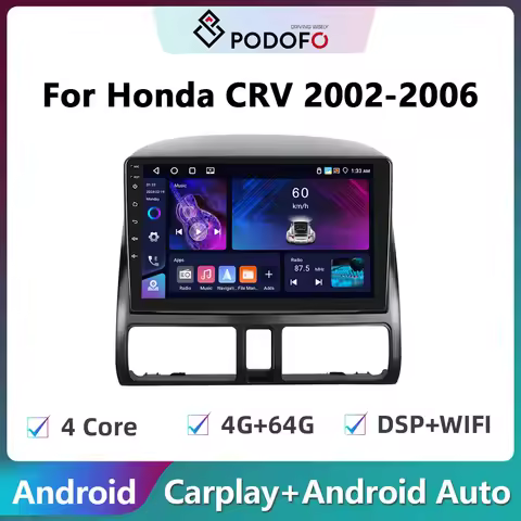 Podofo Android DSP Car Radio Multimidia Video Player Navigation GPS For Honda CRV CR-V 2002-2006 2di