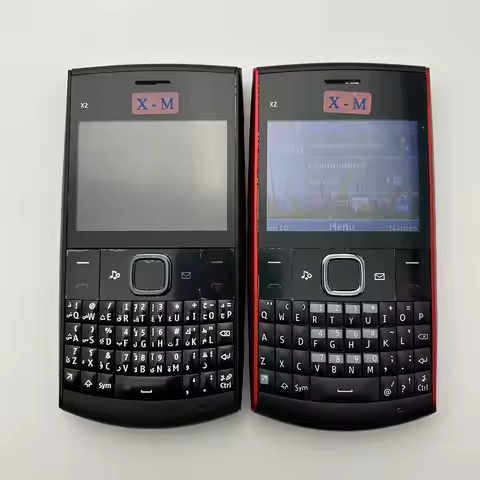 Original X2 X2-01 Unlocked Mobile Cell Phone 2G GSM 850/900/1800/1900 QWERTY Russian Arabic English 